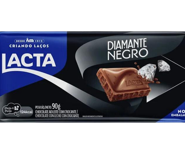 Chocolate Laka Diamante Negro Duo Lacta 90g – yummybrazil
