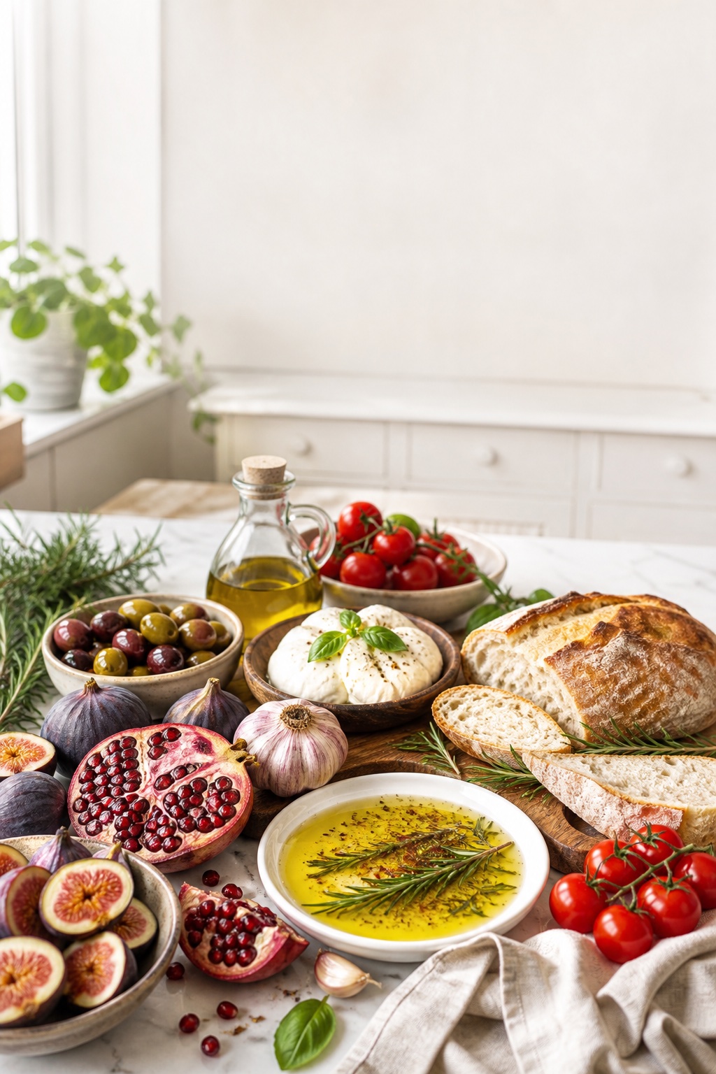 Produtos frescos colhidos de manhã